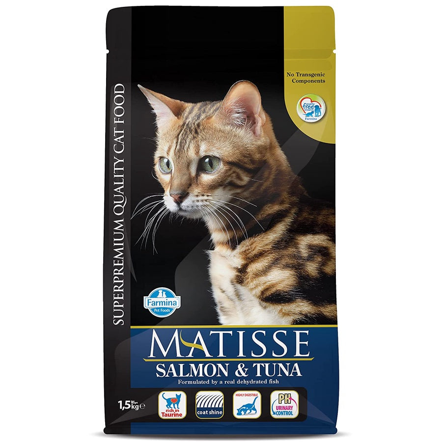 Hạt mèo Indoor Matisse Salmon & Tuna – Thức Ăn Khô Cao Cấp Cho Mèo Trưởng Thành (Italy) - Huna