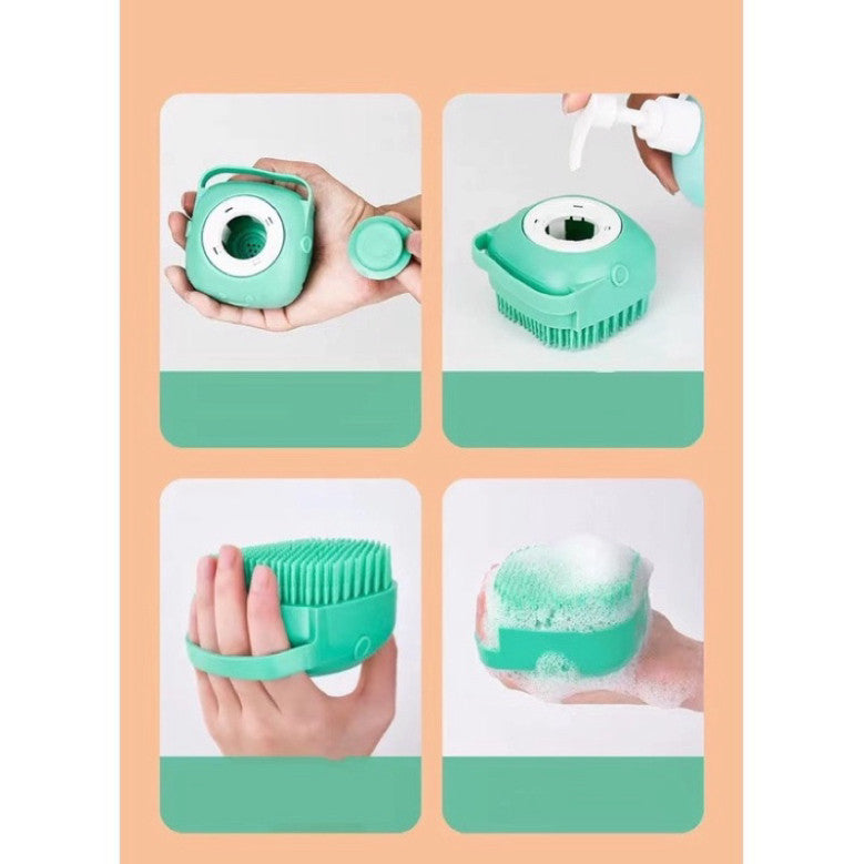 Bàn chải tắm cho thú cưng massage chăm sóc sức khỏe an toàn tiện dụng - Huna