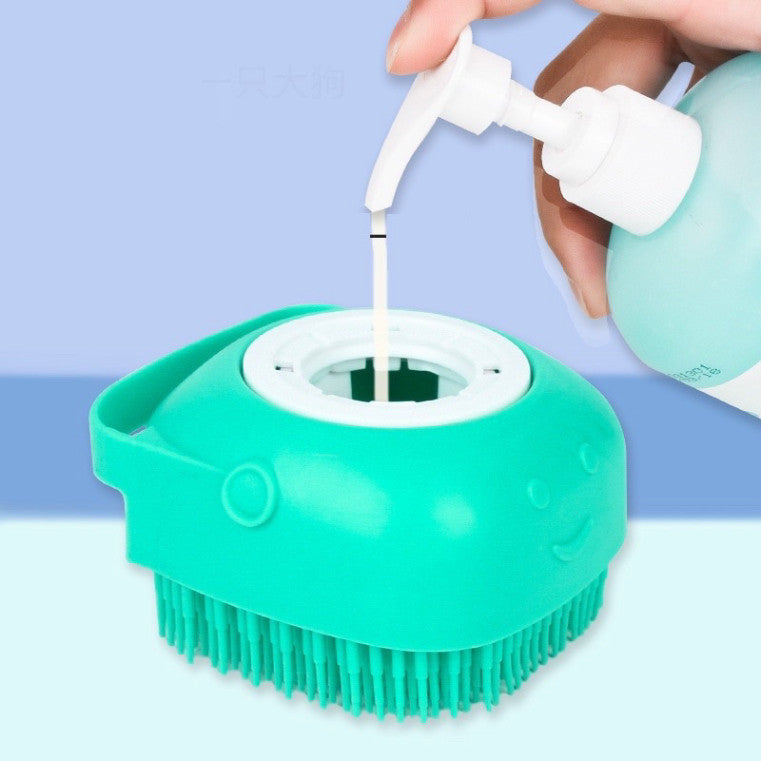 Bàn chải tắm cho chó mèo - Bàn chà lông massage cho cún và mèo - Huna