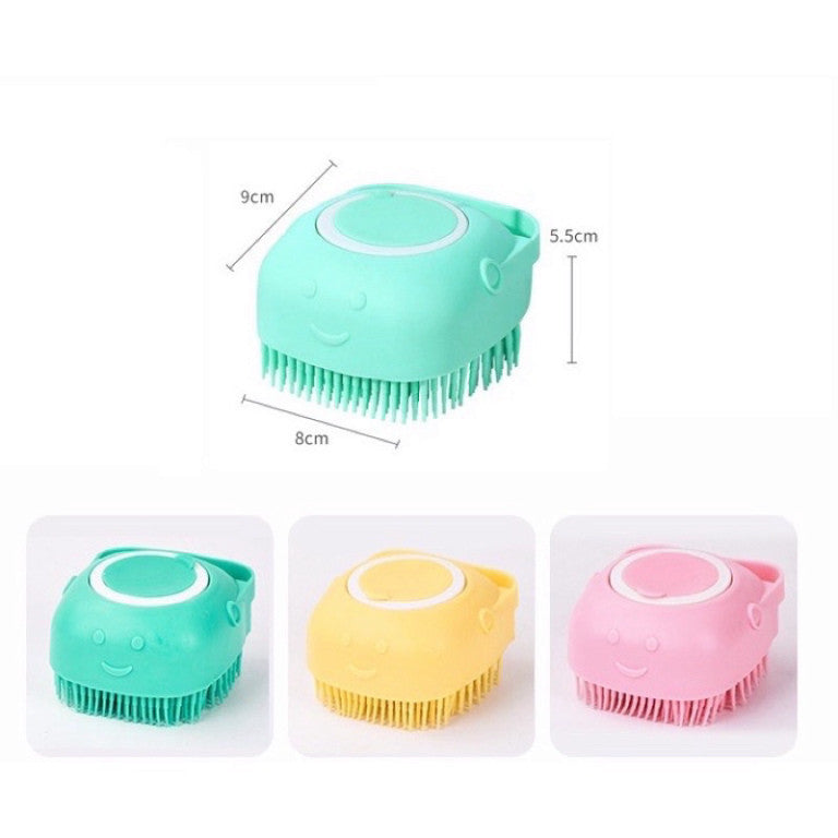 Bàn chải tắm cho chó mèo - Bàn chà lông massage cho cún và mèo - Huna