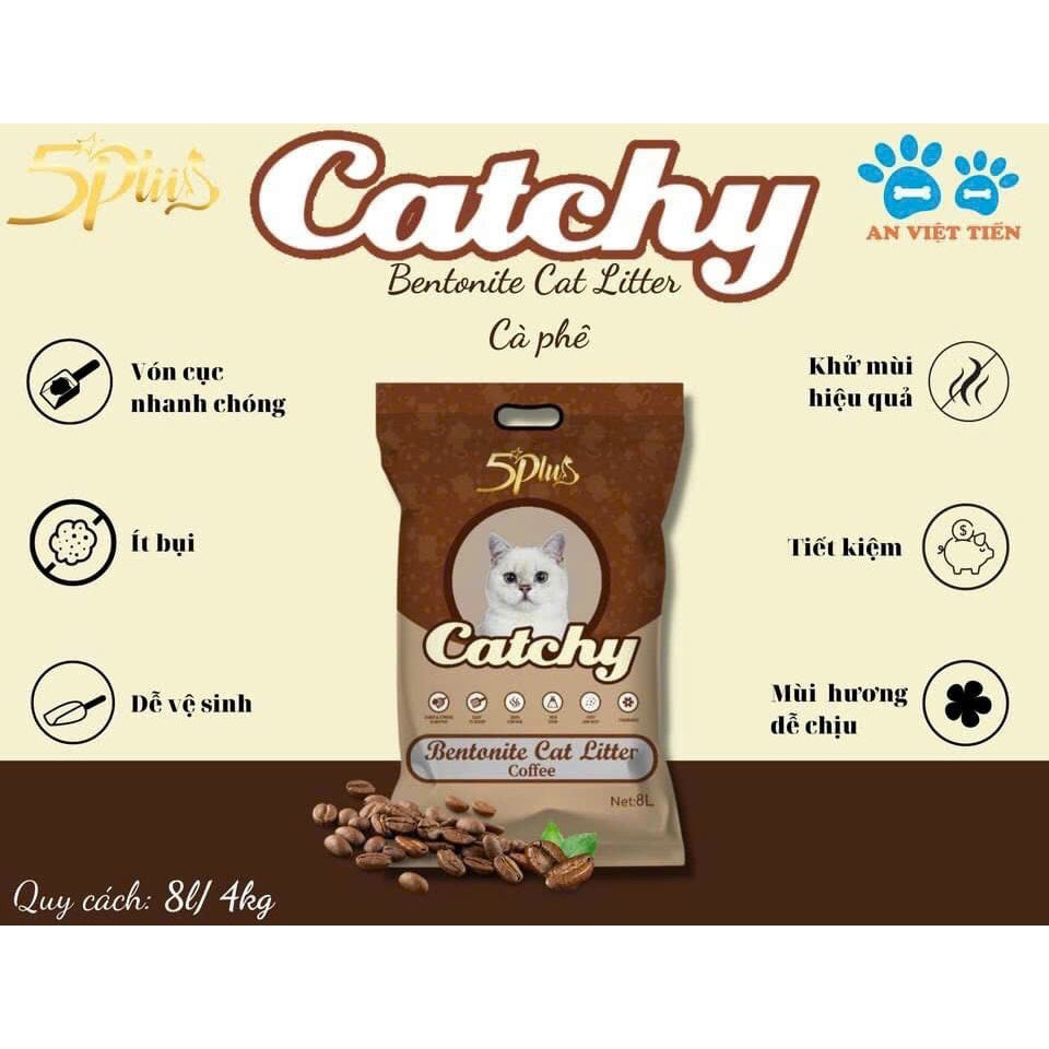 Cát Vệ Sinh CATCHY 8L - Sạch Sẽ, An Toàn Cho Mèo Cưng