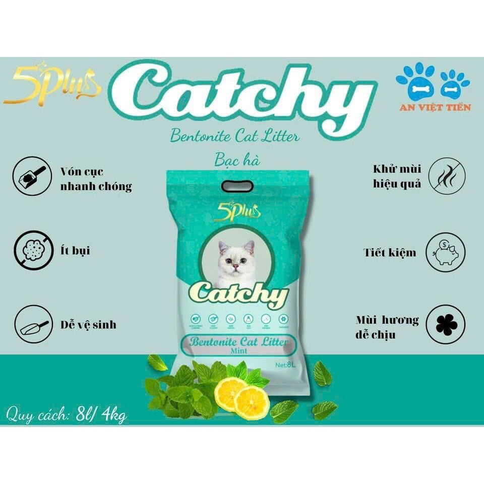 Cát Vệ Sinh CATCHY 8L - Sạch Sẽ, An Toàn Cho Mèo Cưng