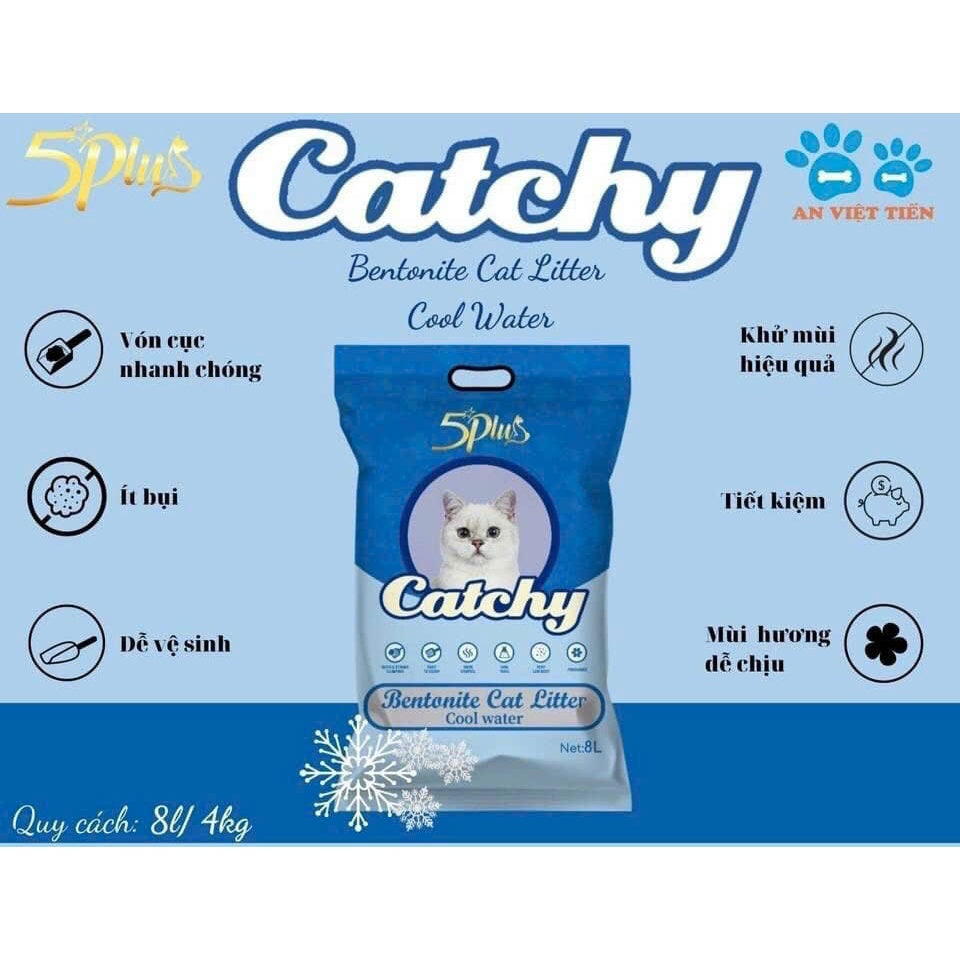 Cát Vệ Sinh CATCHY 8L - Sạch Sẽ, An Toàn Cho Mèo Cưng
