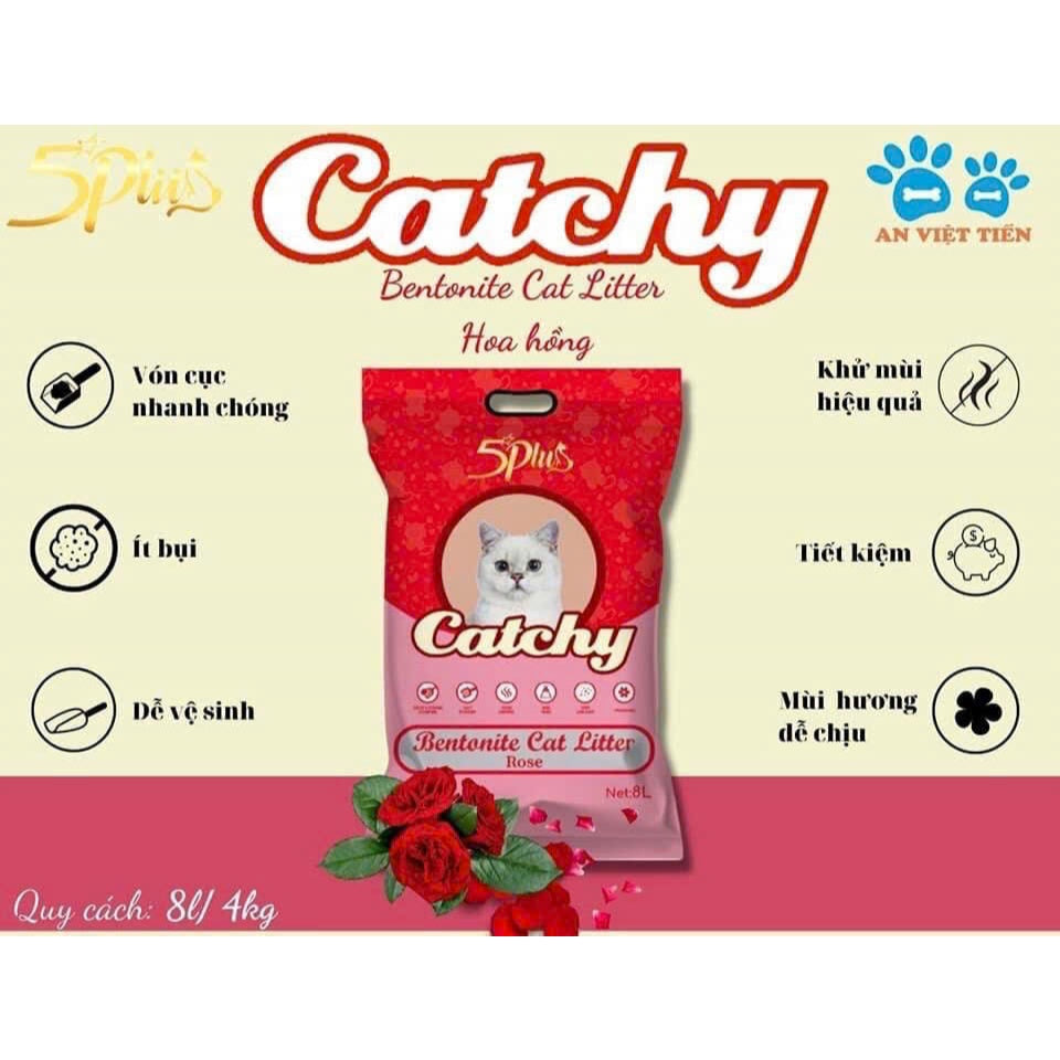 Cát Vệ Sinh CATCHY 8L - Sạch Sẽ, An Toàn Cho Mèo Cưng