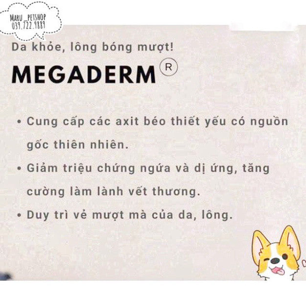 Gói Gel Dinh Dưỡng Virbac Megaderm 4ml Giúp Mượt Lông, Da Và Giảm Ngứa Chó Mèo - Huna