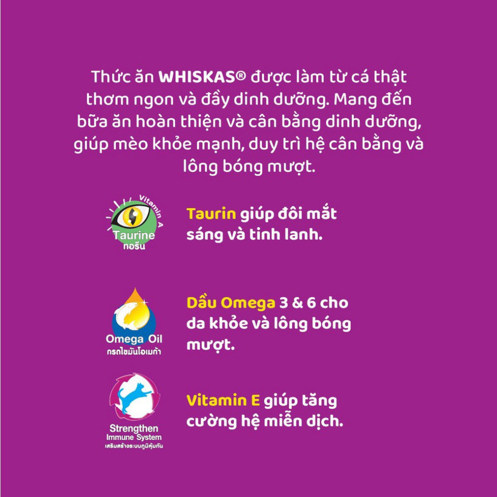 Hạt Whiskas gói 400g thức ăn cho mèo lớn - Huna