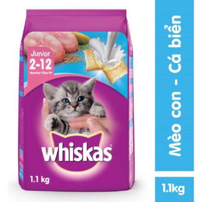 Thức ăn cho mèo hạt Whiskas mèo con 1,1kg - Huna