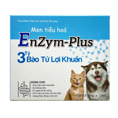 Men tiêu hoá Enzyme plus cho chó mèo lợi khuẩn đường ruột giảm rối loạn tiêu hoá cho thú cưng - Huna