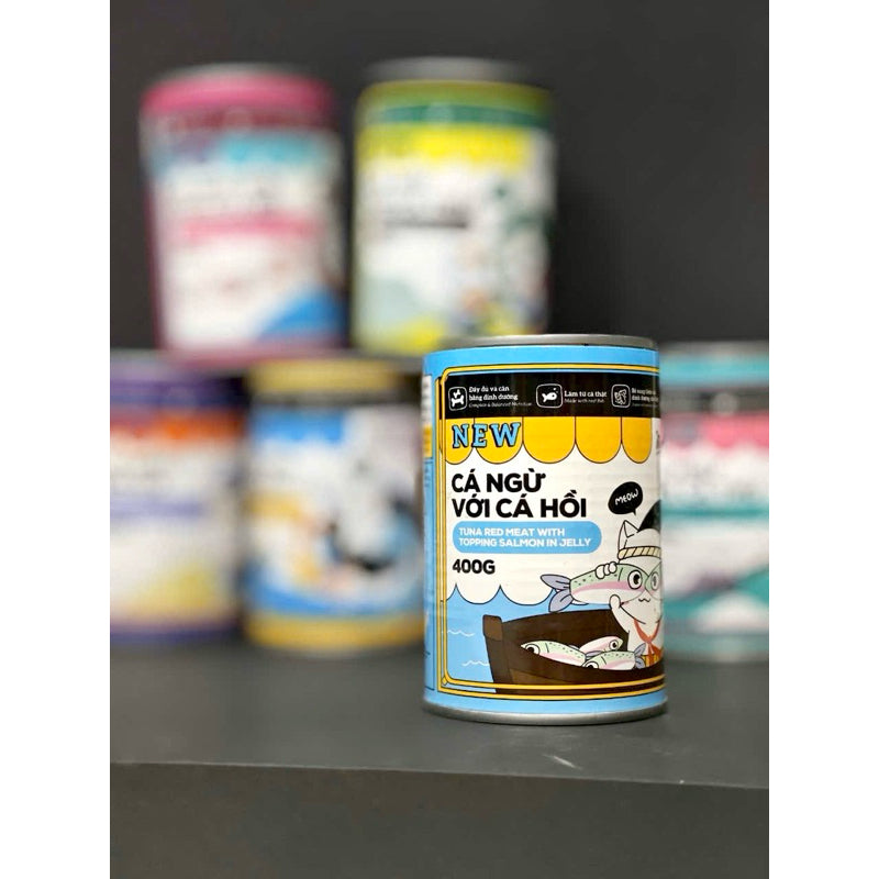 Pate cho mèo Meowcat - Thức ăn dinh dưỡng cao cấp cho mèo - Lon 400g - Huna