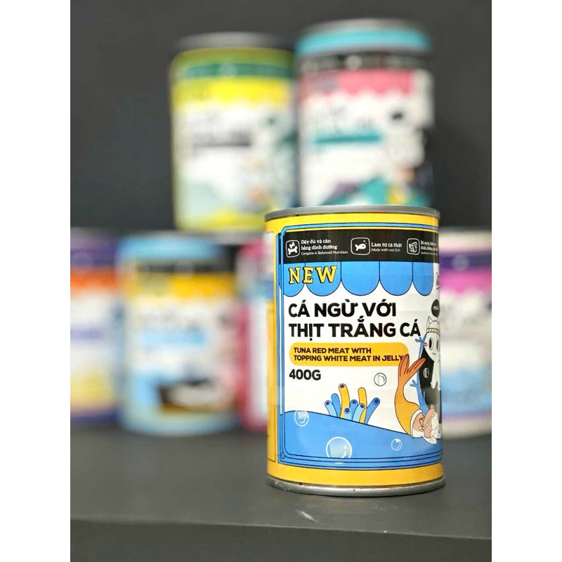 Pate cho mèo Meowcat - Thức ăn dinh dưỡng cao cấp cho mèo - Lon 400g - Huna