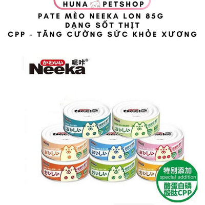 10 hộp Pate Neeka Cho Mèo Lon 85g Dạng Sốt Thịt Dinh Dưỡng Cân Bằng Ngon Miệng