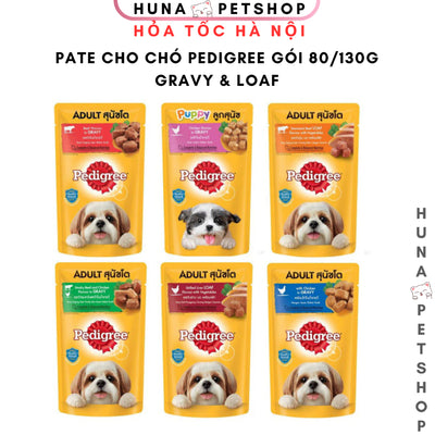 Pate Cho Chó Pedigree Vị Gà, Gan và Rau Củ 80g/130g - Thức Ăn Dinh Dưỡng, Tiện Lợi Cho Chó Cưng