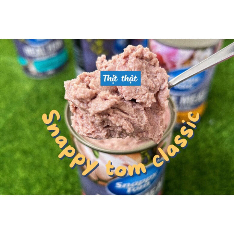 Pate Snappy Tom Lon 400g Real Fish & Real Meat - Thức Ăn Cho Mèo Snappy Tom 400g - Huna