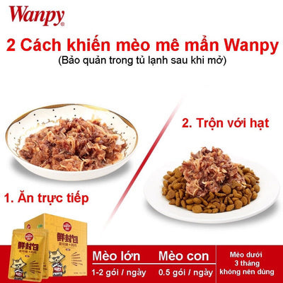 Pate wanpy HAPPY 100 cho mèo gói 70g - Huna