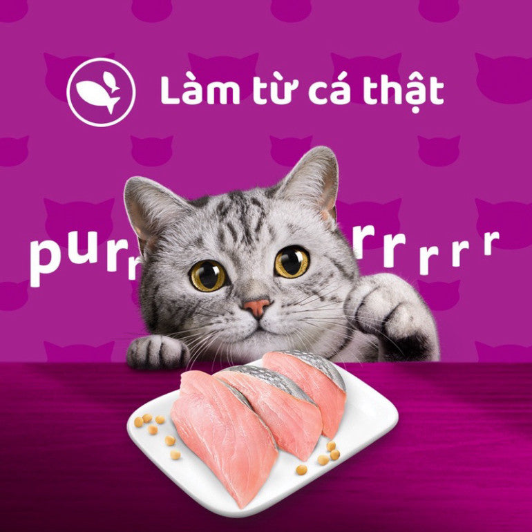 Pate Whiskas cho mèo con mèo lớn gói 80g - Huna