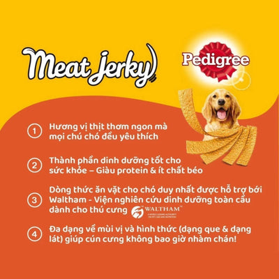 PEDIGREE Meat Jerky - Đồ Ăn Vặt Cho Chó Hương Vị Bò Xông Khói, Bổ Dưỡng & Khỏe răng