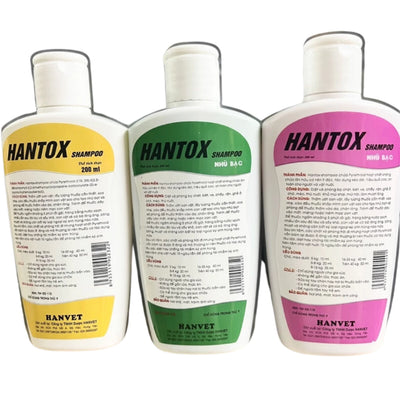 Sữa Tắm Trị Ve Rận Bọ Chét Chó Mèo Hantox Hanvet - Diệt Ký Sinh Trùng, Dưỡng Lông 200ml