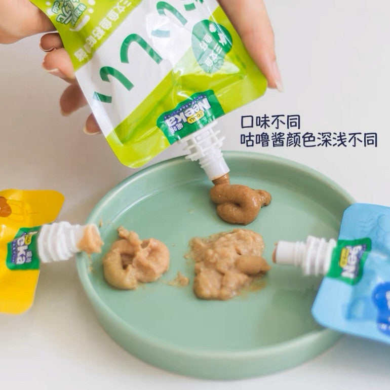 Súp thưởng nắp vặn Neeka 6 hương vị gói 100g cho mèo - Huna