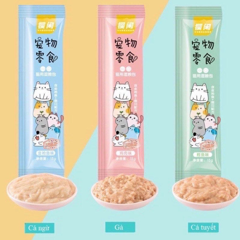 Súp thưởng Shizuka cho mèo, pet snack chó mèo Ciao Wang Soup shizuka siêu rẻ - Huna
