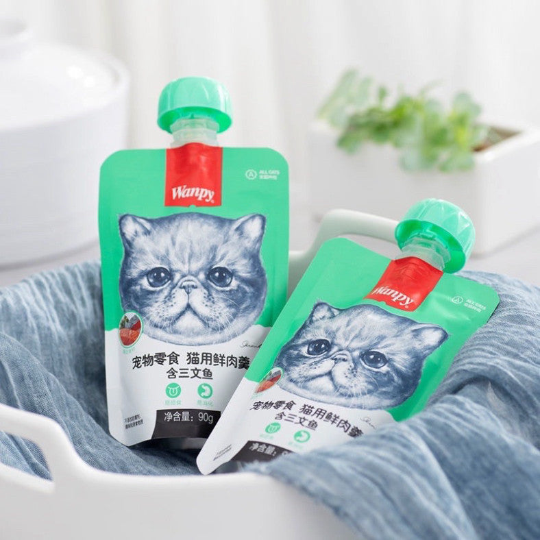 Súp thưởng Wanpy 90g - súp thưởng nắp vặn Wanpy cho mèo - Huna