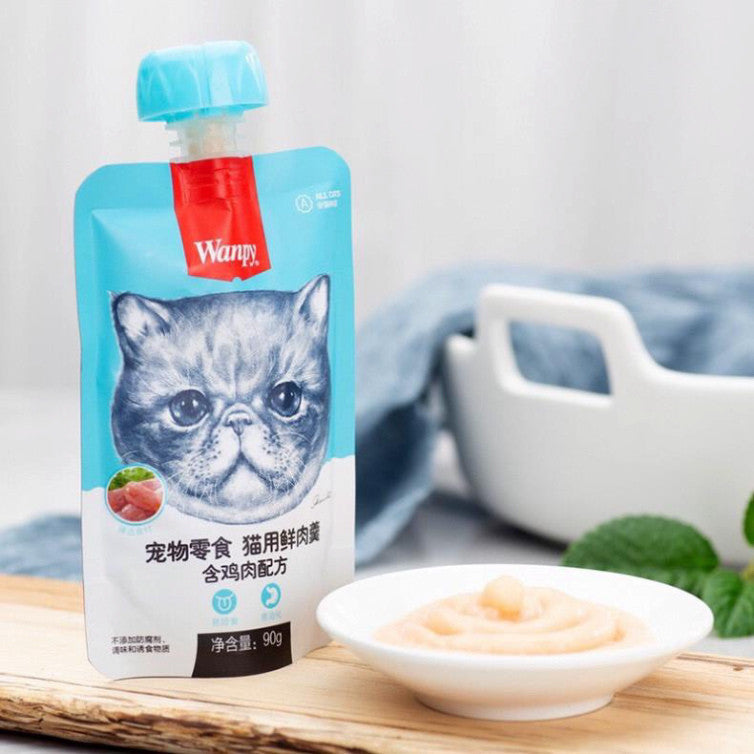 Súp thưởng Wanpy 90g - súp thưởng nắp vặn Wanpy cho mèo - Huna