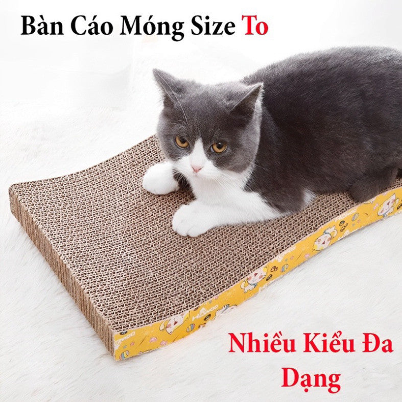 Bàn cào móng cho mèo kèm 1 túi cat nip - trụ cào mài móng cho mèo - Huna