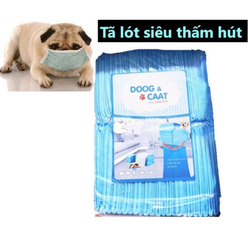 2 miếng lót chuồng chó mèo vệ sinh khử mùi, siêu thấm - Huna