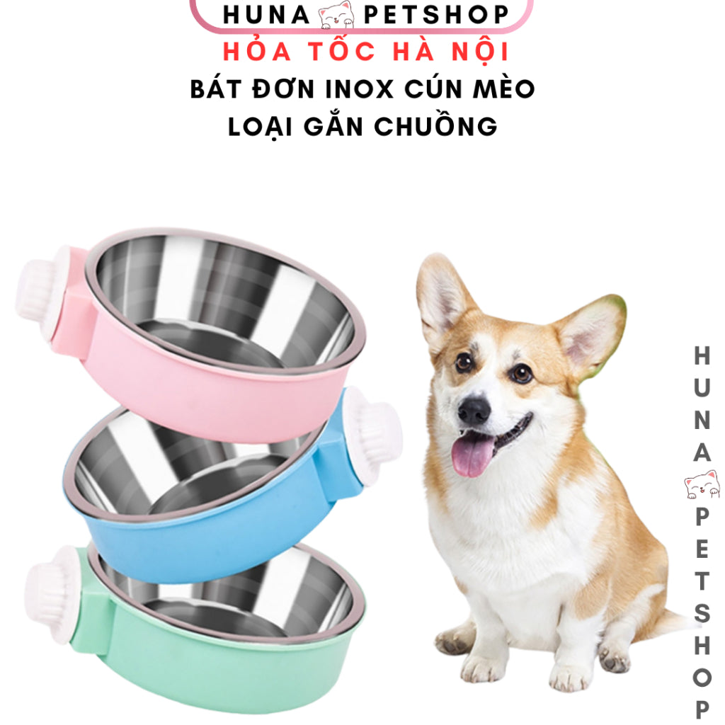 Bát gắn chuồng cho chó mèo dễ dàng lắp đặt tiện lợi