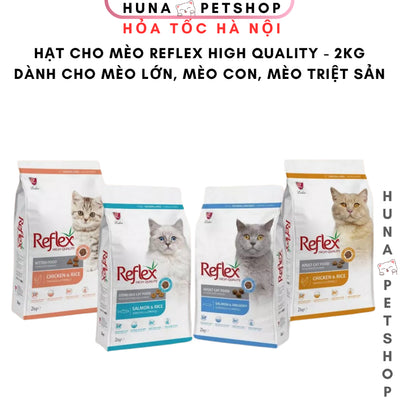 Hạt cho mèo Reflex High Quality cho mèo con, thức ăn cho mèo lớn, mèo triệt sản, tiết niệu mèo