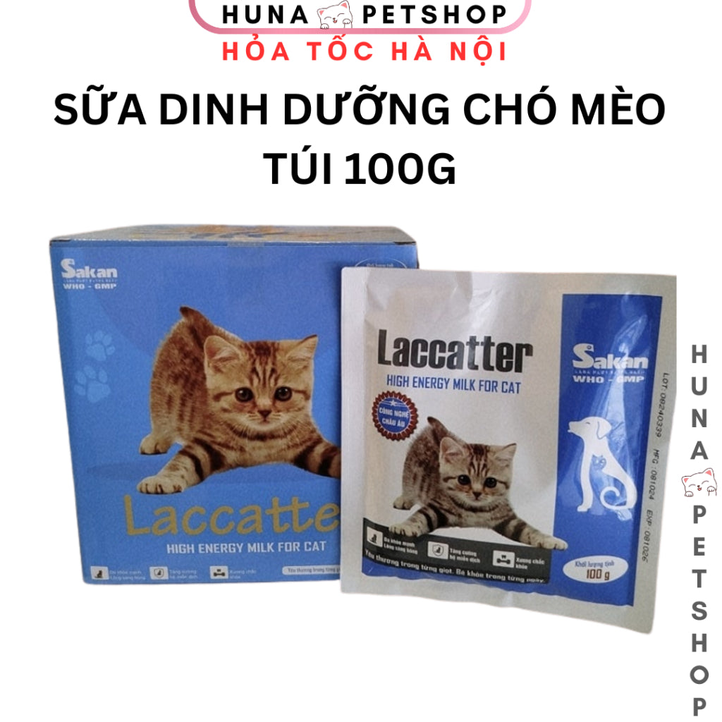 Sữa Bột Laccatter Cho Chó Mèo 100g – Tăng Cân, Dễ Tiêu Hóa, Bổ Sung Canxi & Vitamin – huna