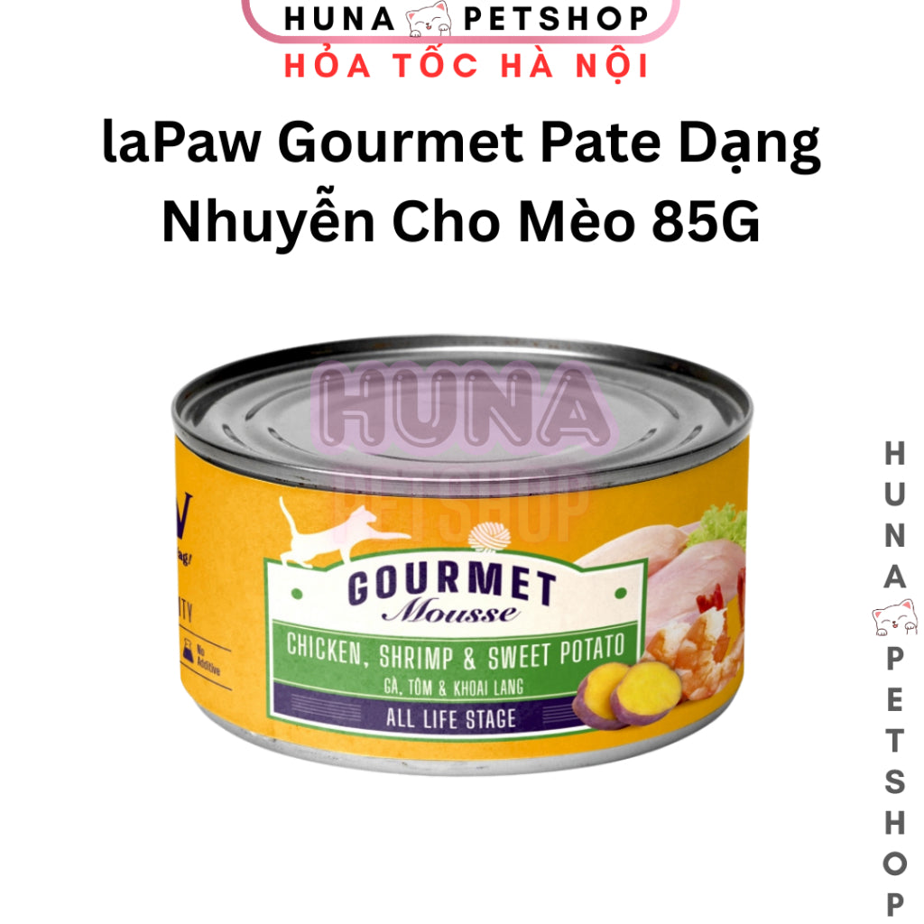 laPaw Gourmet Pate Dạng Nhuyễn Cho Mèo 85G – Thịt Thật, Dinh Dưỡng Tự Nhiên, Không Chất Bảo Quản