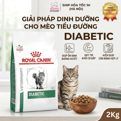 Hạt Mèo Royal Canin Diabetic (1.5kg) - Kiểm Soát Đường Huyết, Tiểu Đường - Huna