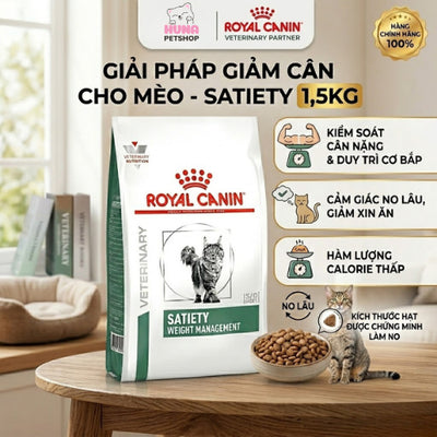 Hạt Mèo Royal Canin Satiety Weight Management (1.5kg) - Giảm Cân, Kiểm Soát Cân Nặng - Huna