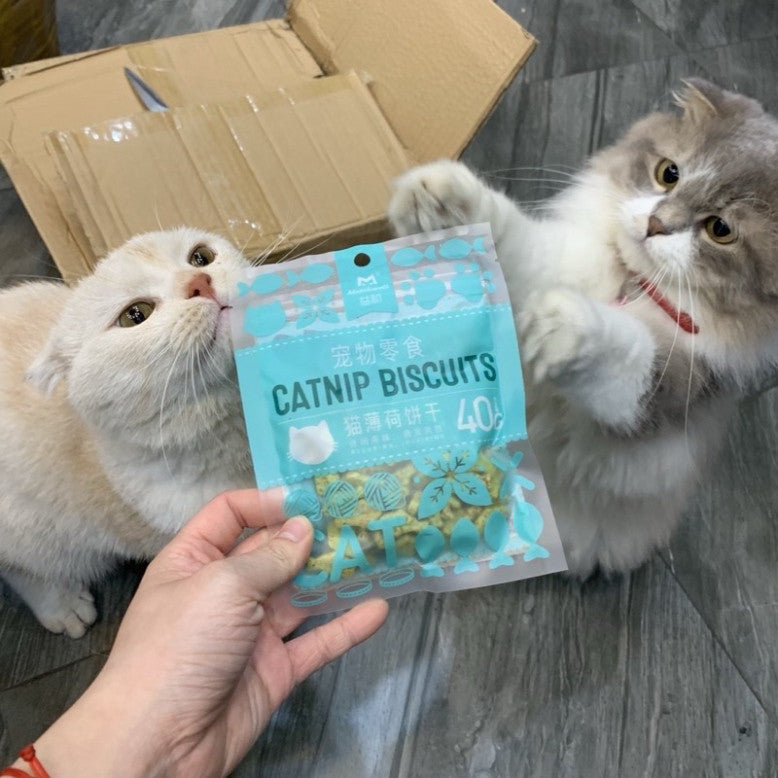 [Combo 4-10 gói seal hãng] Bánh Cá Biscuits Catnip Giảm Búi Lông Viêm Răng Hôi Miệng Cho Mèo - Huna