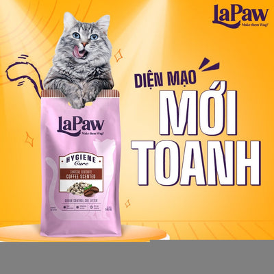 Cát Vệ Sinh Cho Mèo LaPaw Đất Sét Tự Nhiên 8L/4kg - Vón Cục Tốt, Khử Mùi Hiệu Quả, Ít Bụi - Huna
