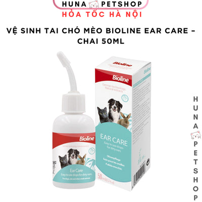 Vệ Sinh Tai Chó Mèo Bioline Ear Care Chai 50ml  Làm Sạch Tai Khử Mùi Hôi Cho Thú Cưng