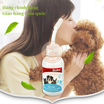 Vệ Sinh Tai Chó Mèo Bioline Ear Care Chai 50ml  Làm Sạch Tai Khử Mùi Hôi Cho Thú Cưng