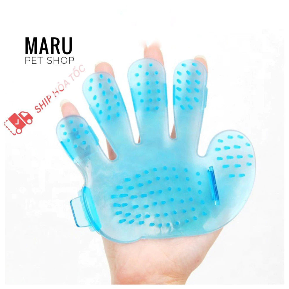 Găng tay tắm chó mèo hạt rẻ - Huna