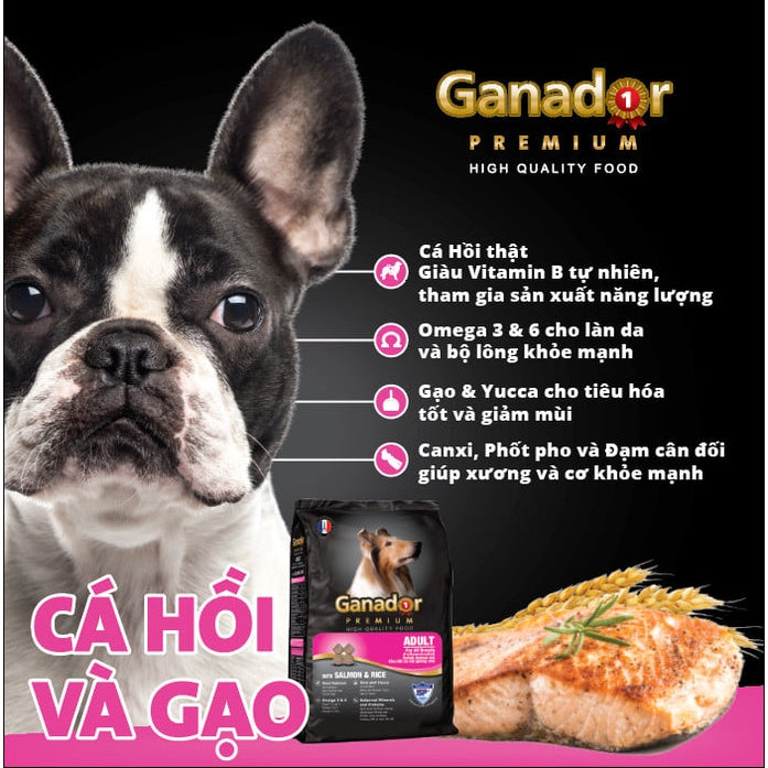 Thức Ăn Cho Chó Ganador - Hạt Khô Cho Chó Con Và Chó Lớn 400g - Huna