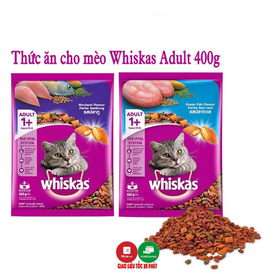 Hạt Whiskas gói 400g thức ăn cho mèo lớn - Huna