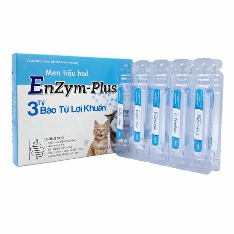 Men tiêu hoá Enzyme plus cho chó mèo lợi khuẩn đường ruột giảm rối loạn tiêu hoá cho thú cưng - Huna