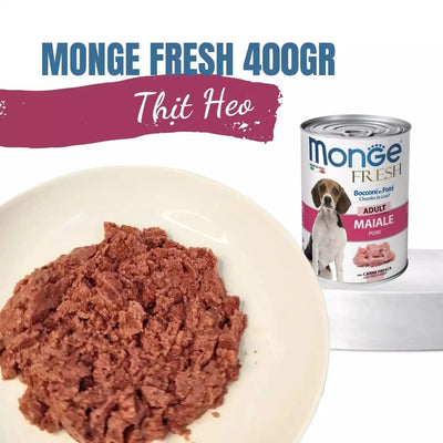 Pate cho chó cao cấp Monge 400g – Thức ăn dinh dưỡng hoàn chỉnh cho chó từ 01 tháng tuổi