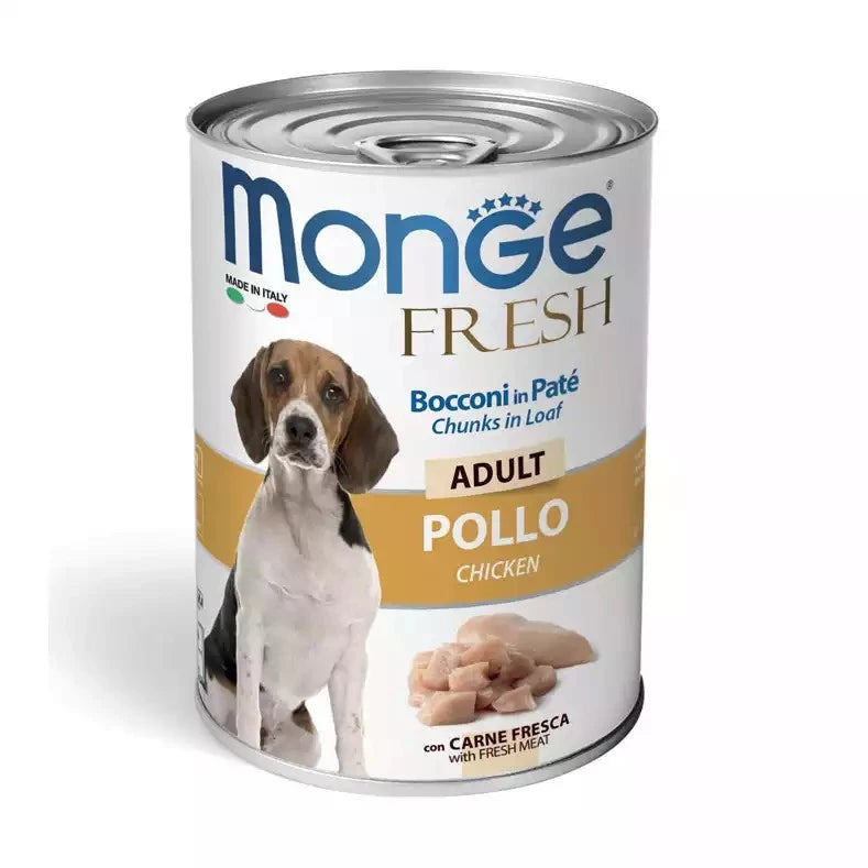 Pate cho chó cao cấp Monge 400g – Thức ăn dinh dưỡng hoàn chỉnh cho chó từ 01 tháng tuổi