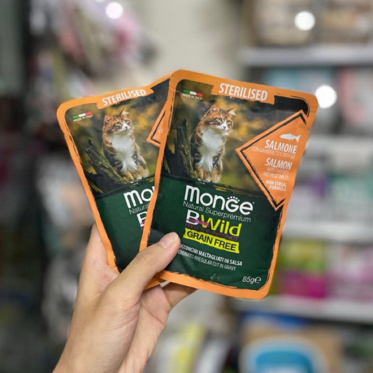 Pate Monge BWild cho mèo mọi độ tuổi - nhập khẩu Ý phù hợp mèo trưởng thành và mèo triệt sản - Huna