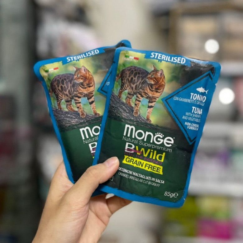 Pate Monge BWild cho mèo mọi độ tuổi - nhập khẩu Ý phù hợp mèo trưởng thành và mèo triệt sản - Huna