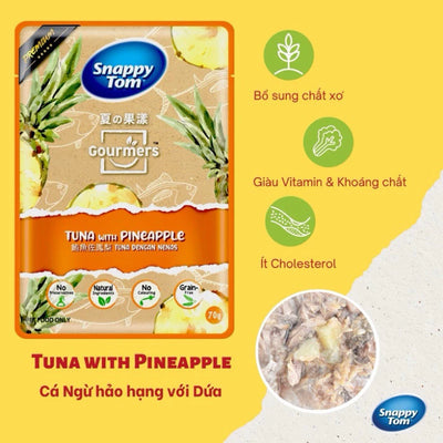 [Thùng 24 Gói] Pate Snappy Tom TRÁI CÂY Pate Cho Mèo Gói 70g - Huna