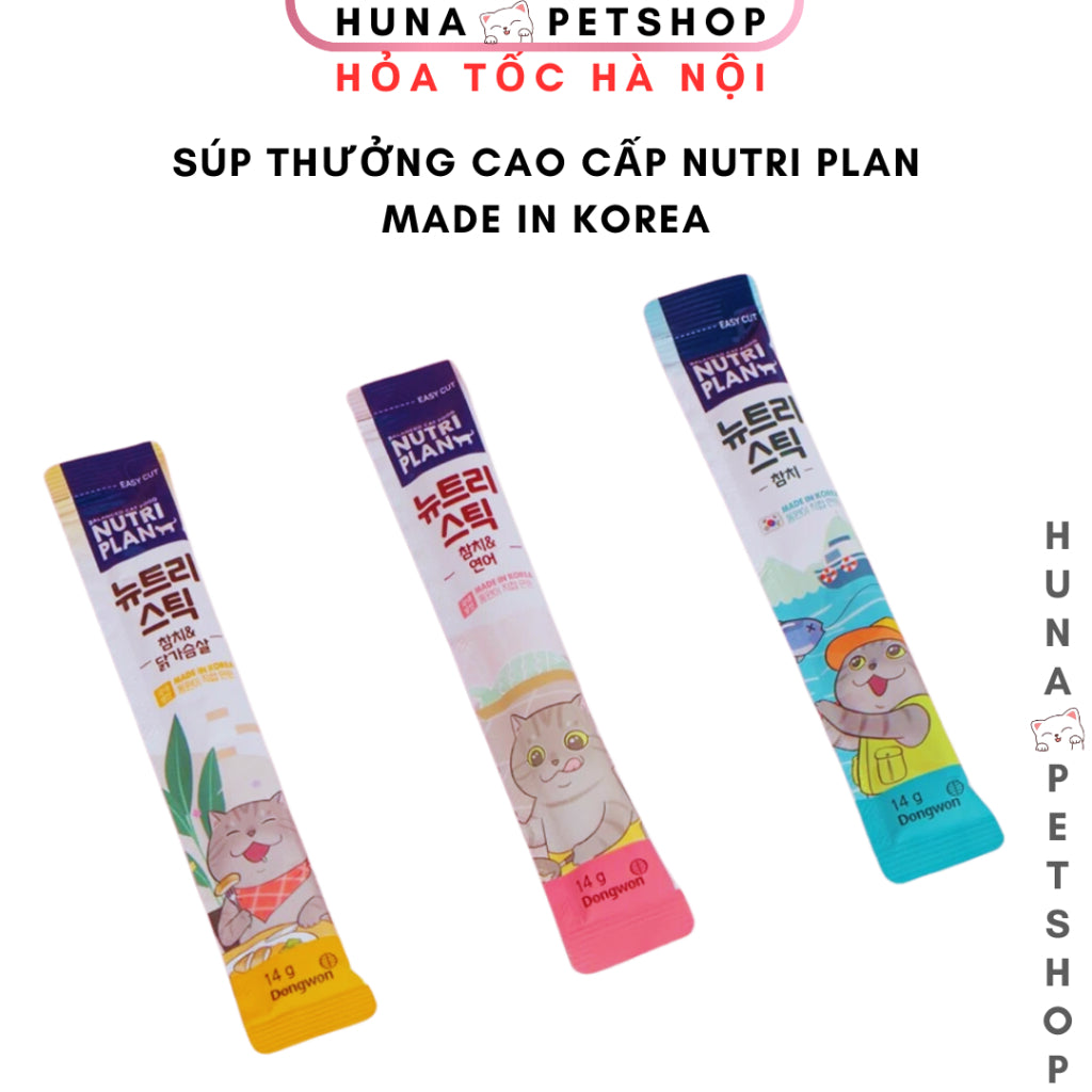 Súp thưởng cho mèo Nutri Plan nhập khẩu Hàn Quốc - Huna