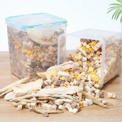 Thức ăn đông khô cho thú cưng - Hỗn hợp thịt, gan, trứng, cá sấy khô cho chó mèo 660g - Huna