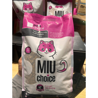 🐾 Thức Ăn Cho Mèo Trưởng Thành Miu Choice – Gói 1kg | Dinh Dưỡng Cân Bằng, Vị Cá Ngừ Thơm Ngon