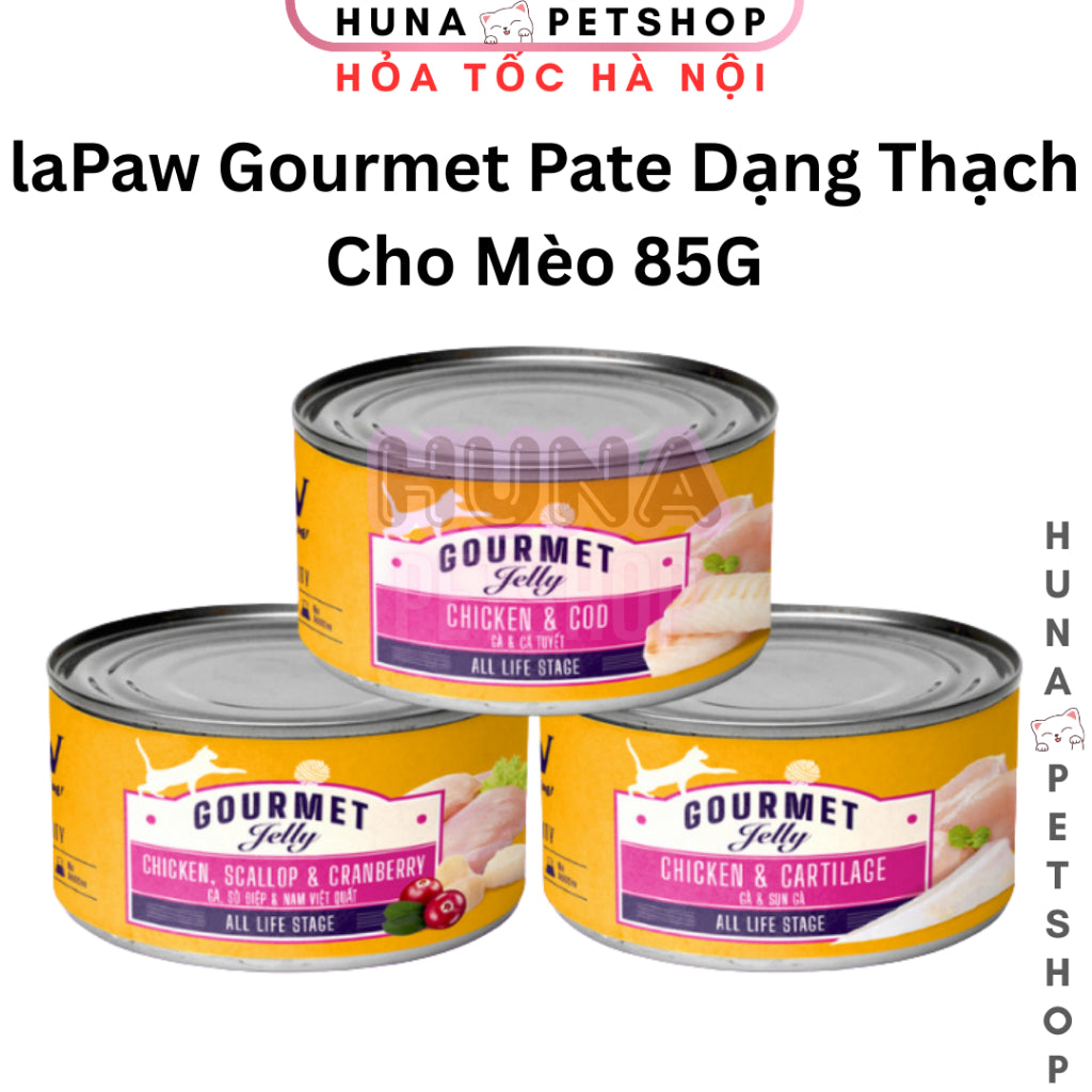 Pate Cho Mèo Mọi Lứa Tuổi laPaw Gourmet 85g – Dạng Thạch Dinh Dưỡng Tự Nhiên, Bổ Sung Vitamin & Khoáng Chất